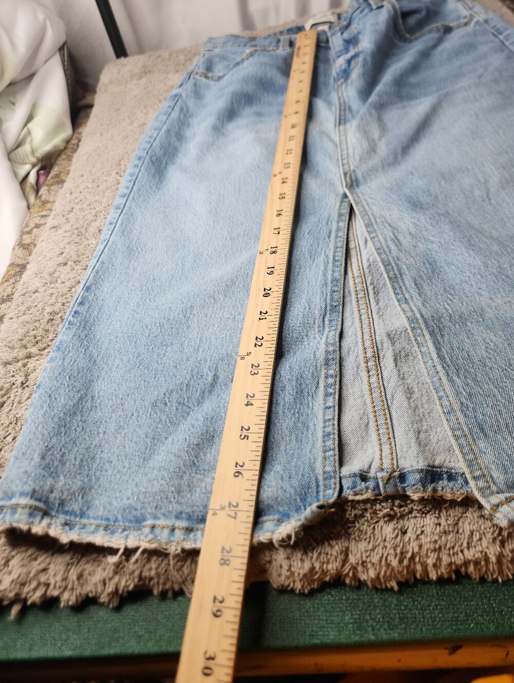 Women's High-Rise Denim Midi Skirt - Universal Thread Light Wash 10 - Picture 10 of 12